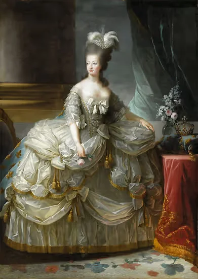 Portrait officiel de Marie-Antoinette en robe de cour, par Élisabeth Vigée Le Brun, 1778